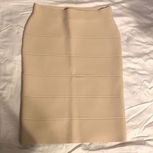 Nude BCBG Bodycon Skirt